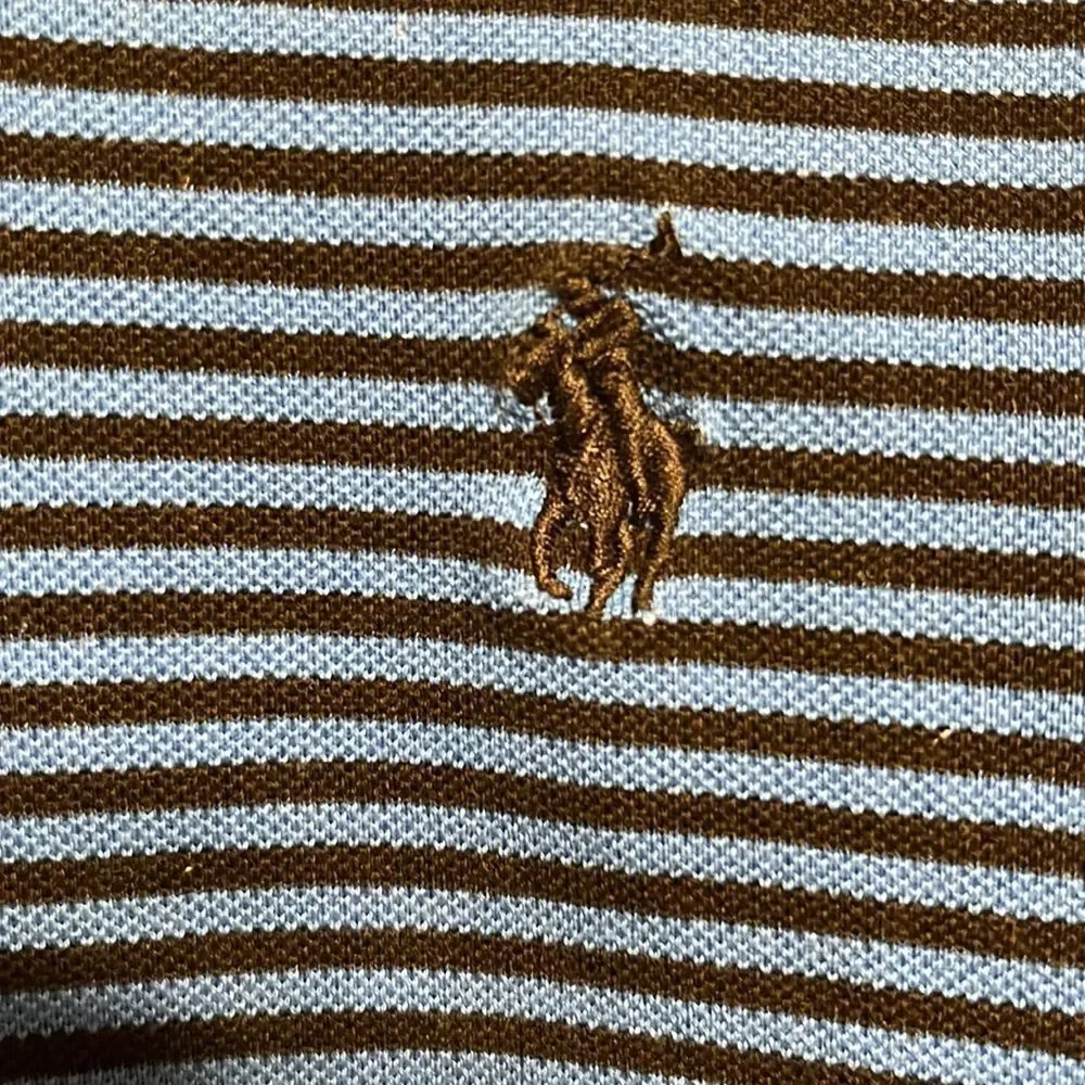 Polo Ralph Lauren POLO ⛳️ GOLF Polo, Blue with Navy Blue Stripes Size L